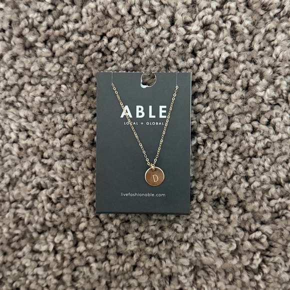 Able Jewelry - “D” Initial Able Gold Pendant Necklace